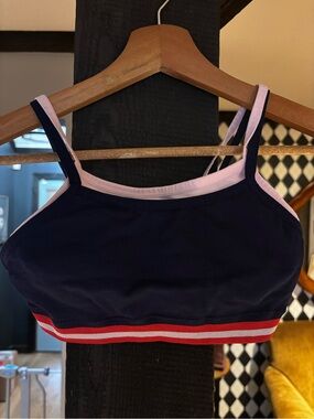 Aralina Navy, Red and white Trim.